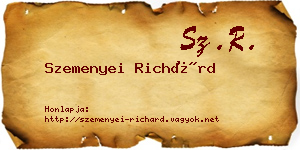 Szemenyei Richárd névjegykártya